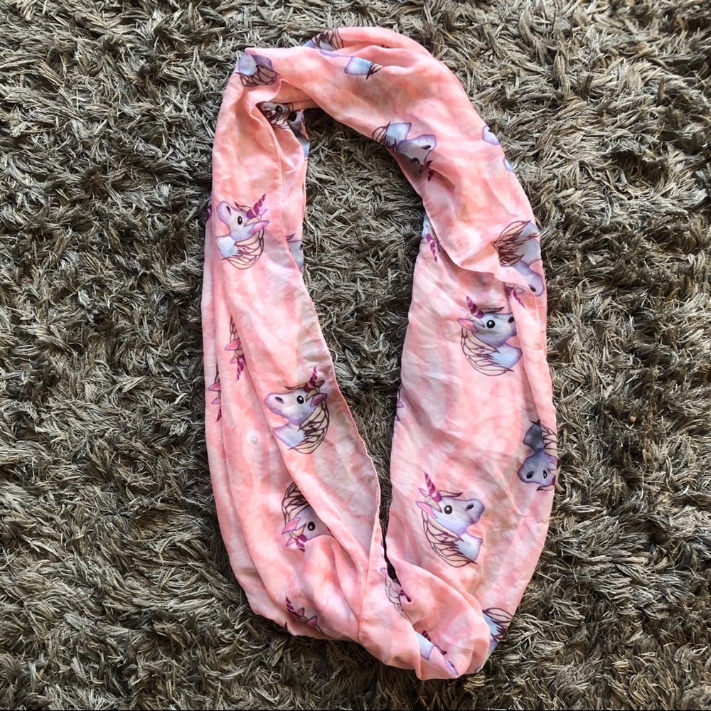 Lightweight unicorn infinity scarf